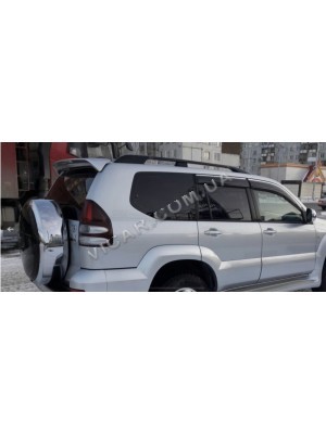 Дефлекторы окон (ветровики) с хром кантом Toyota Prado120